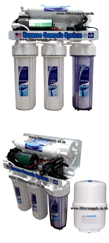 เครื่องกรองน้ำ RO UniPure Reverse Osmosis 5 ขั้นตอน กำลังผลิต 50 GPD