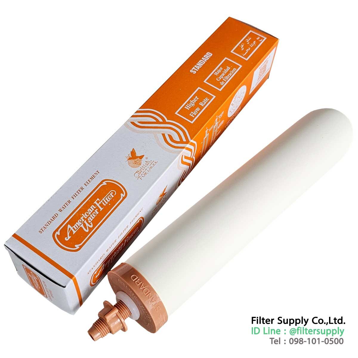 ceramic american water filter orange ไส้กรองน้ำเซรามิค หัวเกลียวฝาส้ม