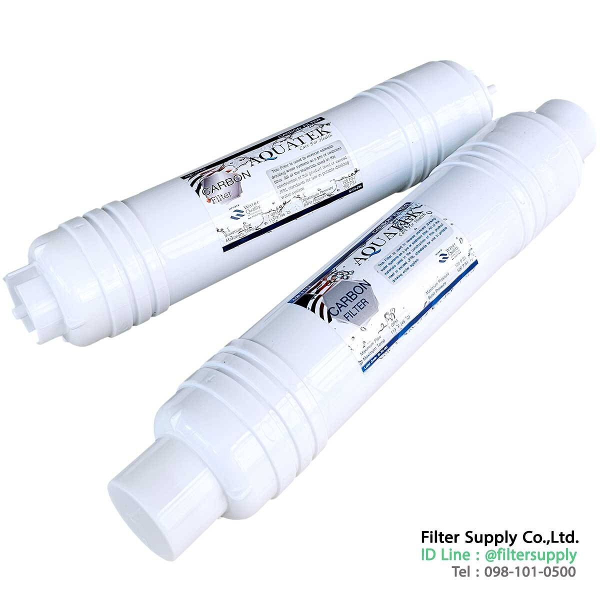 ไส้กรองน้ำ inline aquatek silver pre carbon ขนาด 12 นิ้ว