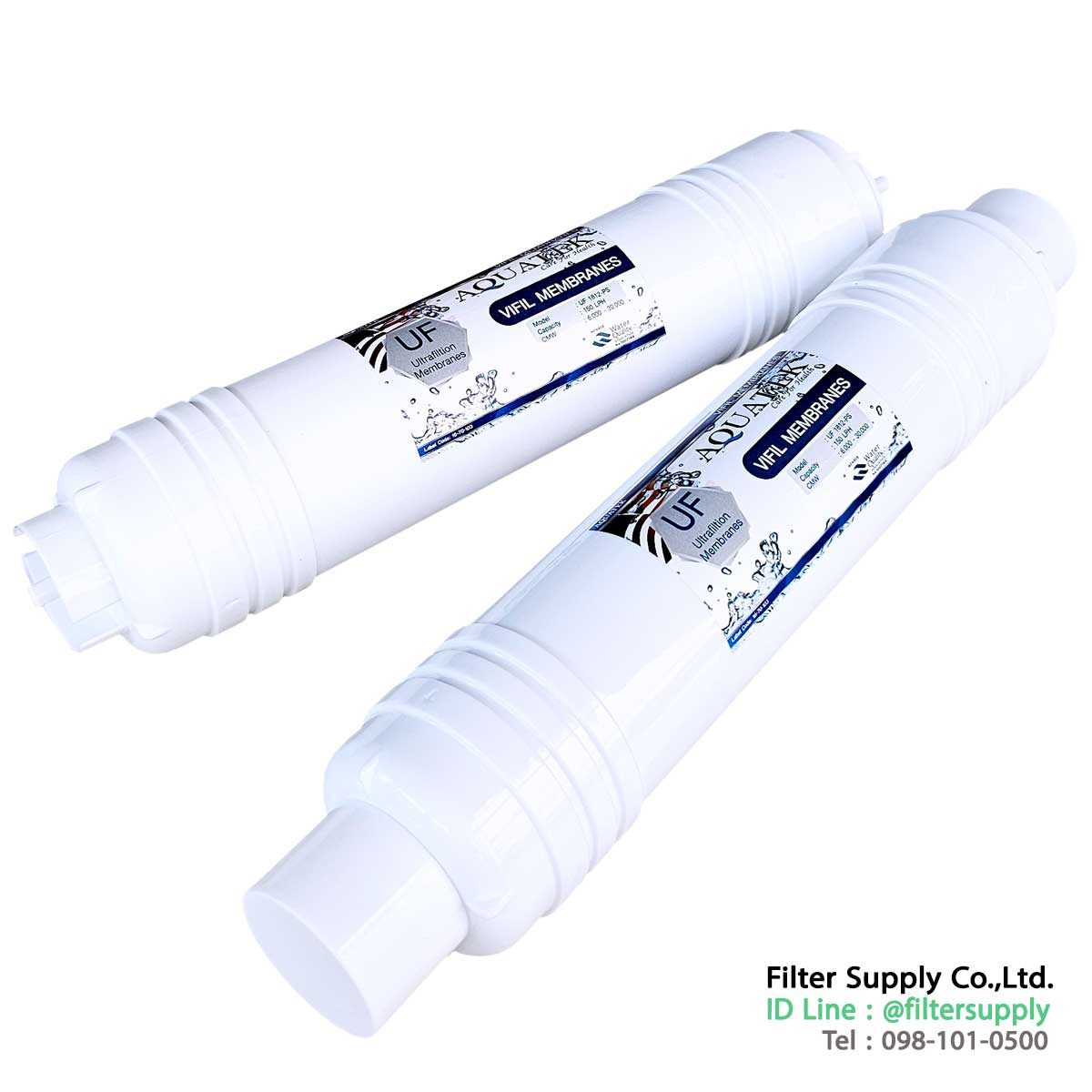 ไส้กรองน้ำ inline aquatek silver uf (ultra filtration) ขนาด 12 นิ้ว