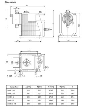 ปั๊มเติมสารเคมี Dosing Pump Grundfos DMB 3,0-10