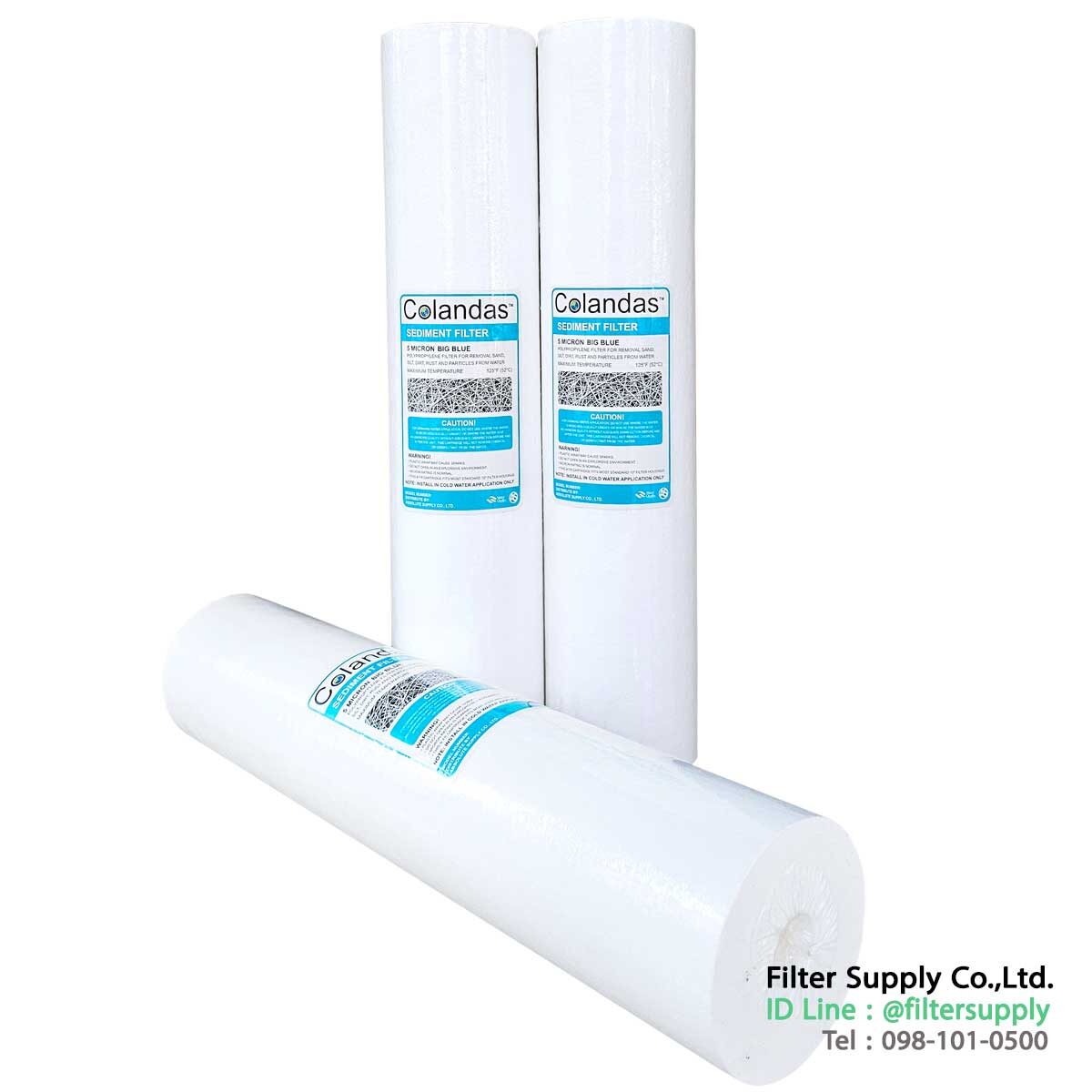 ไส้กรองน้ำ colandas pp big blue 20 นิ้ว เส้นผ่าศูนย์กลาง 4.5 นิ้ว