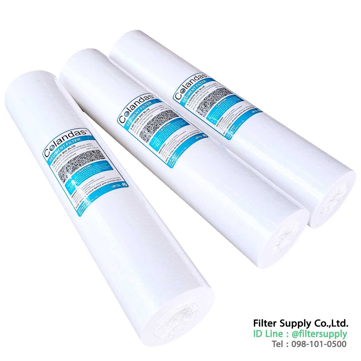 ไส้กรองน้ำ colandas pp big blue 20 นิ้ว เส้นผ่าศูนย์กลาง 4.5 นิ้ว