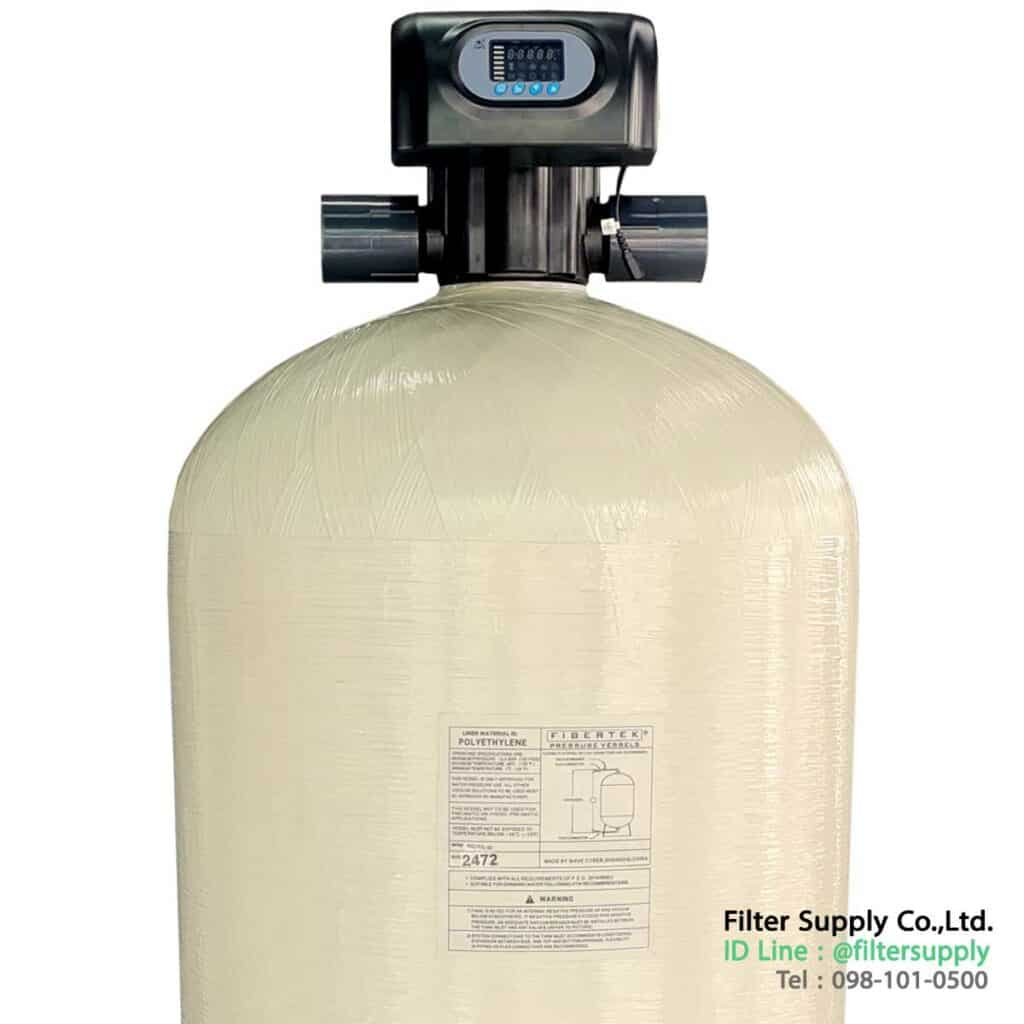 ถังกรองน้ำ FRP Fibertek 2472 สีอัลมอนด์ Fiberglass Media Tank 24×72 ...