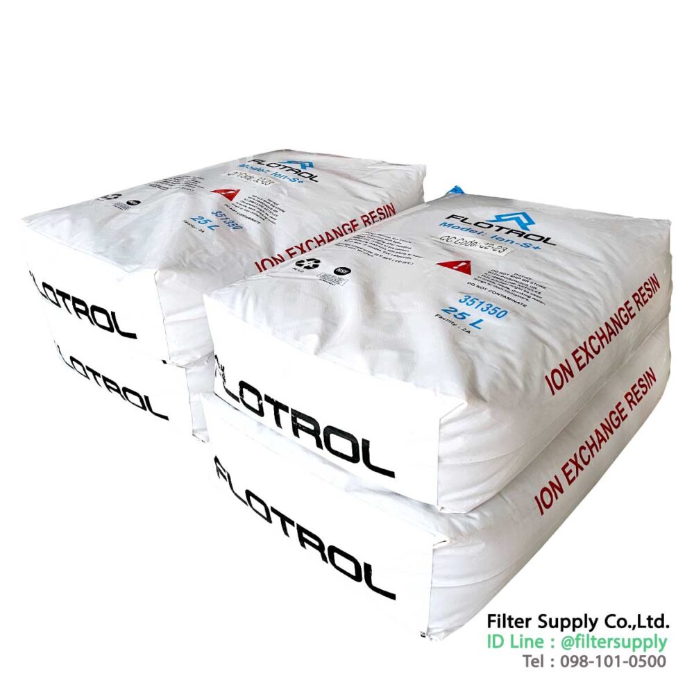 สารกรองน้ำเรซิ่น flotrol ion s+ nsf food grade resin 25 liters