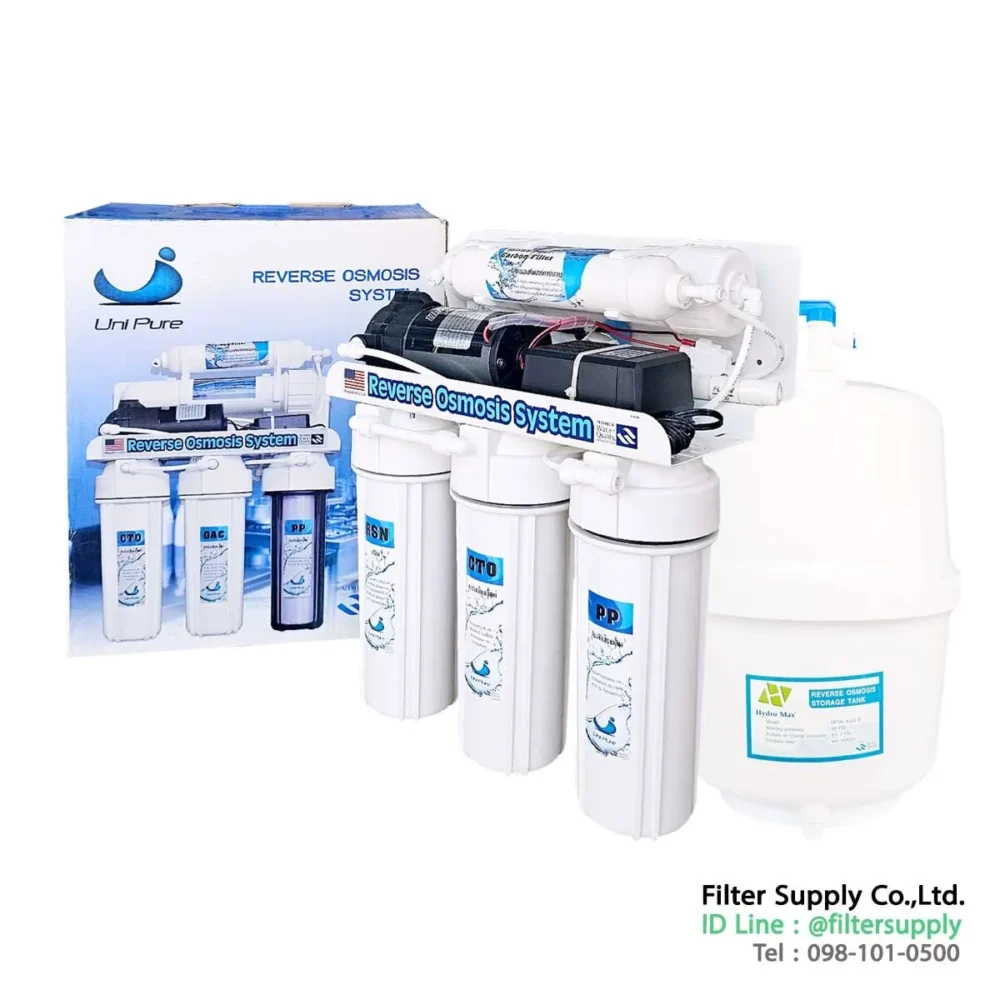 เครื่องกรองน้ำ ro unipure 200 gpd เครื่องกรองน้ำ 5 ขั้นตอนอาร์โอ