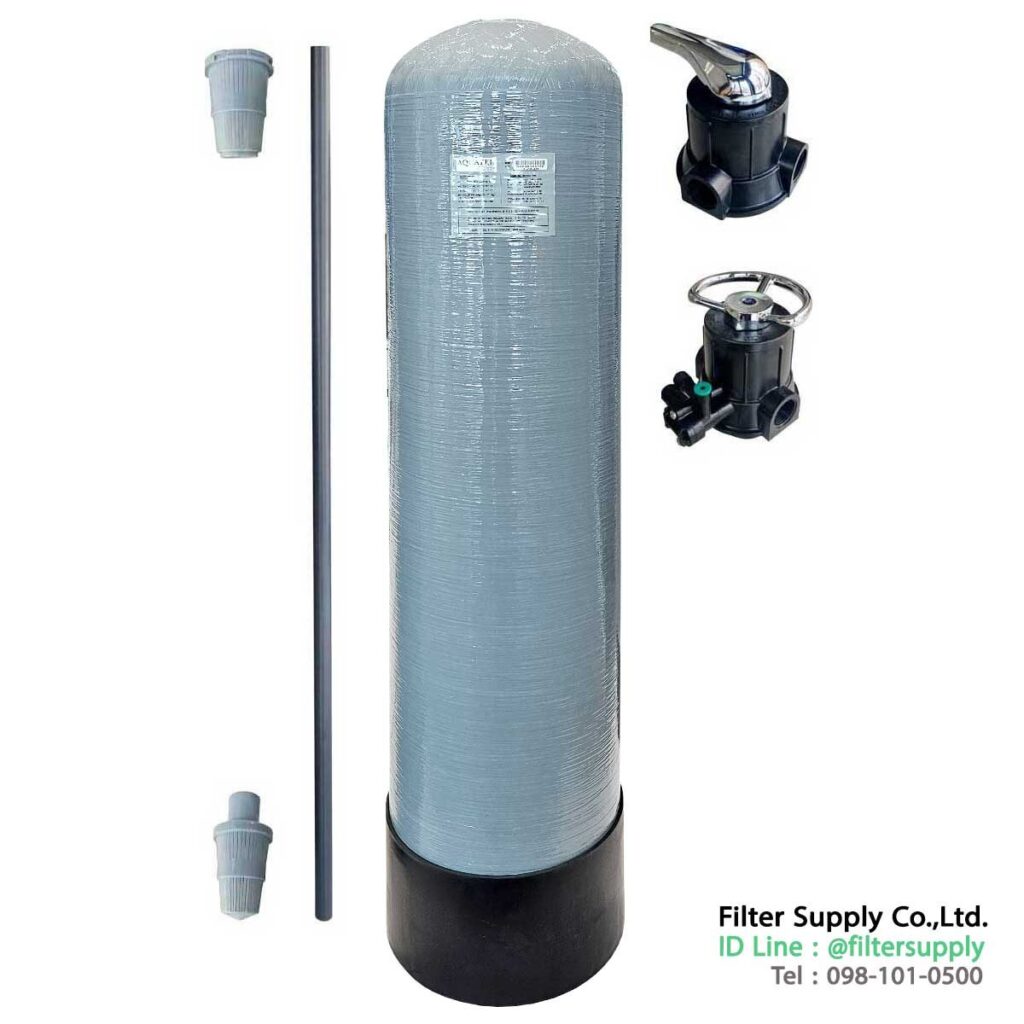 ถังไฟเบอร์กลาส frp aquatek 1248 ถังกรองน้ำใช้ ขนาด 12x48 นิ้ว