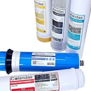 ชุดไส้กรองน้ำ ro 300 gpd colandas resin 1 ชุด 5 ไส้