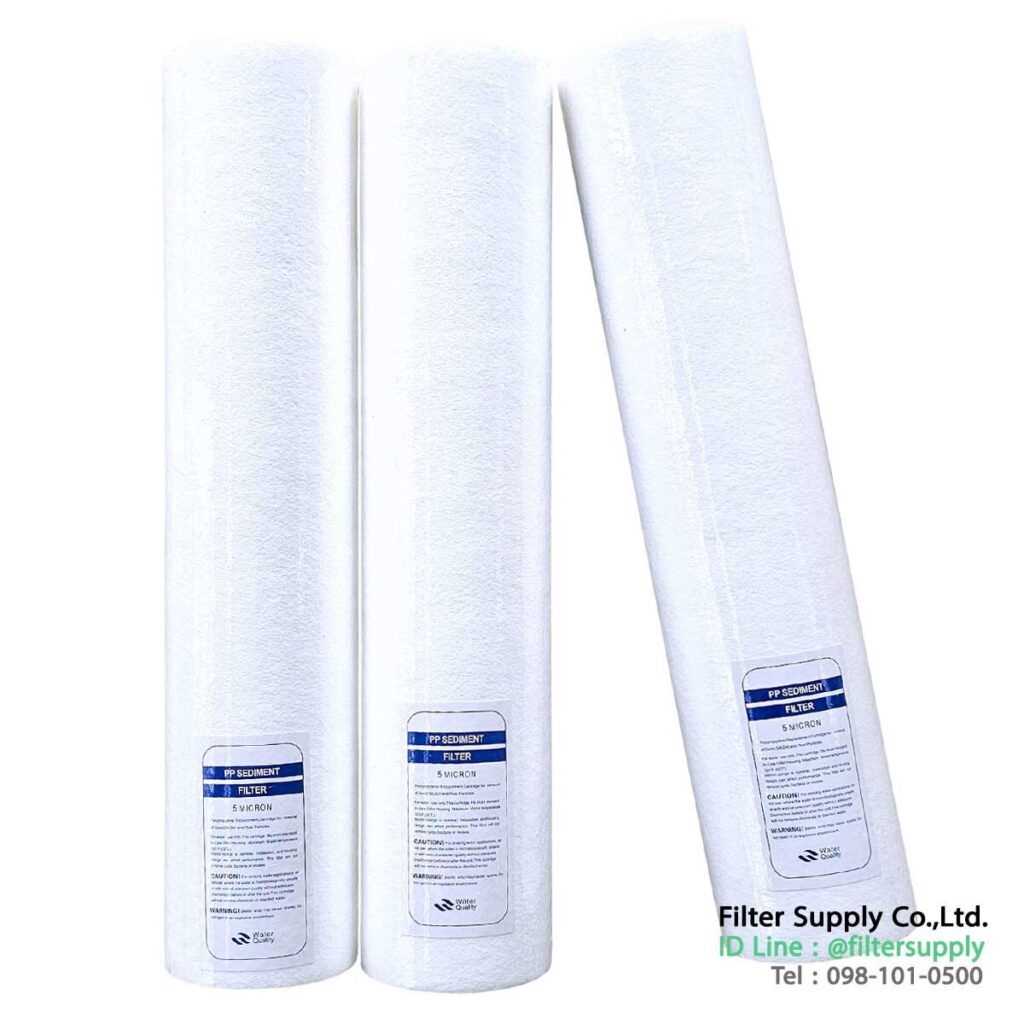 ไส้กรองน้ำ bigblue 20 นิ้ว 5 ไมครอน no sticker ขนาด 4 x 20 นิ้ว