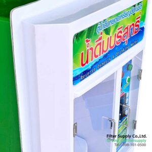 หน้าตู้ atm สำหรับกดน้ำหยอดเหรียญ แบบติดผนัง