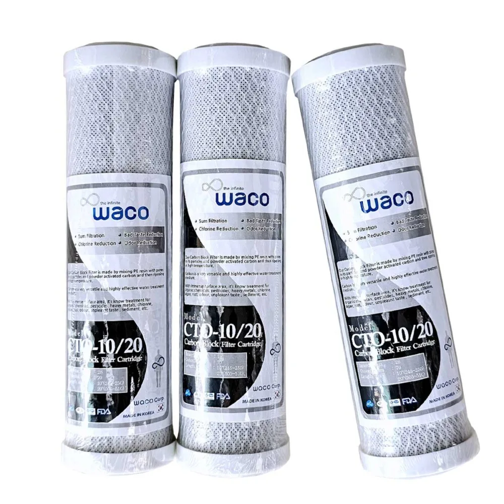 ไส้กรองคาร์บอน hyundai waco 10 นิ้ว carbon block made in koria