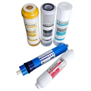 ชุดไส้กรองน้ำ colandas ro 150 gpd resin 1 ชุด 5 ไส้