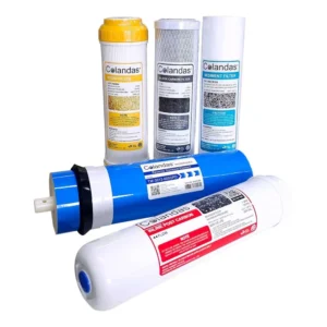 ชุดไส้กรองน้ำ colandas ro 600 gpd แบบมี resin 1 ชุด 5 ไส้
