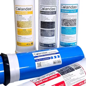 ชุดไส้กรองน้ำ colandas ro 600 gpd แบบมี resin 1 ชุด 5 ไส้