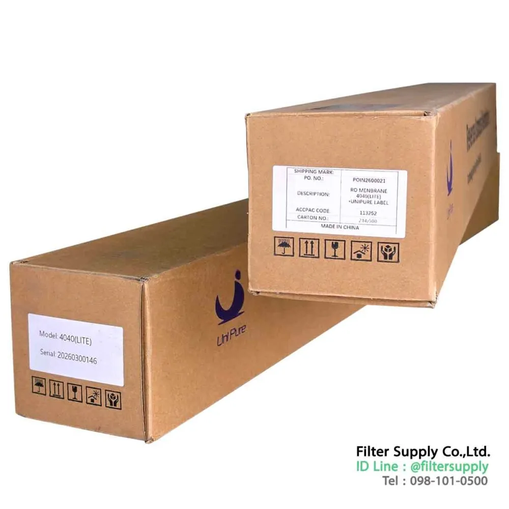 ไส้กรองเมมเบรน unipure 4040 lite 150 psi membrane ro 4 นิ้ว