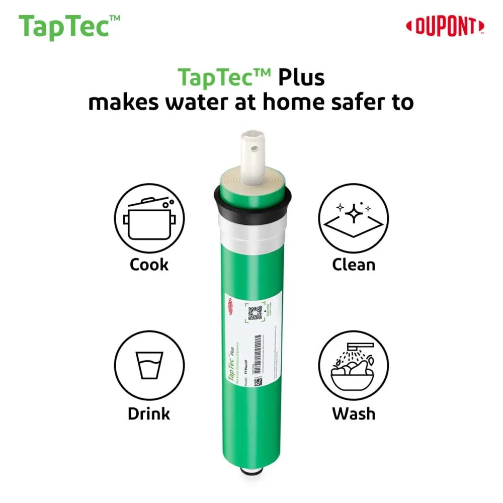 ไส้กรองน้ำเมมเบรน dupont taptec tt plus hf ro membrane 50 90 gpd
