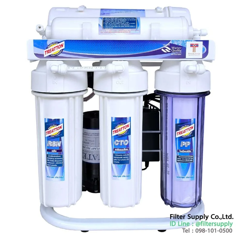 เครื่องกรองน้ำทรัสตั้น ro 300 gpd treatton พร้อมขาตั้ง