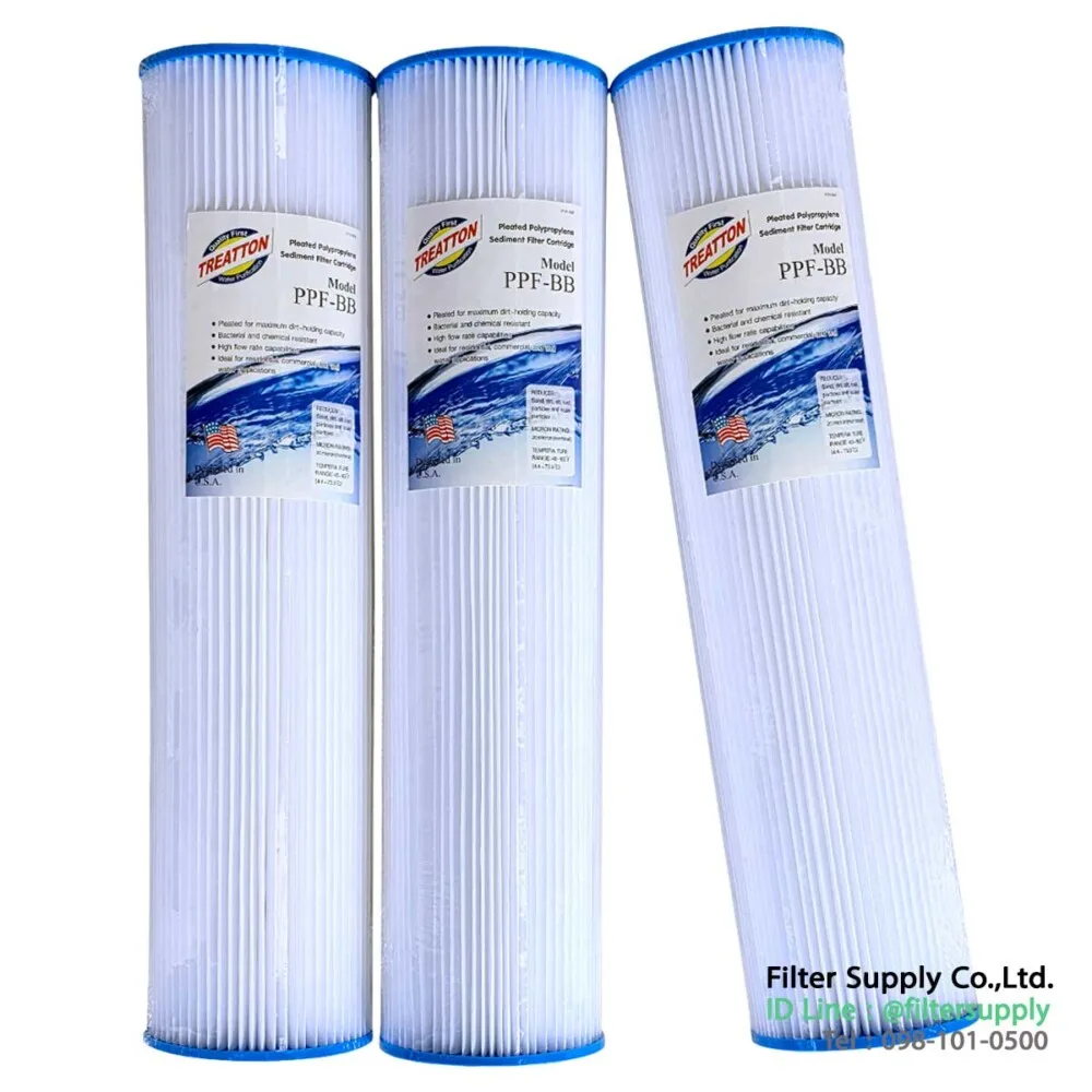 bigblue treatton 20 นิ้ว 20 ไมครอน ไส้กรองน้ำแบบจีบ 4.5x20 นิ้ว