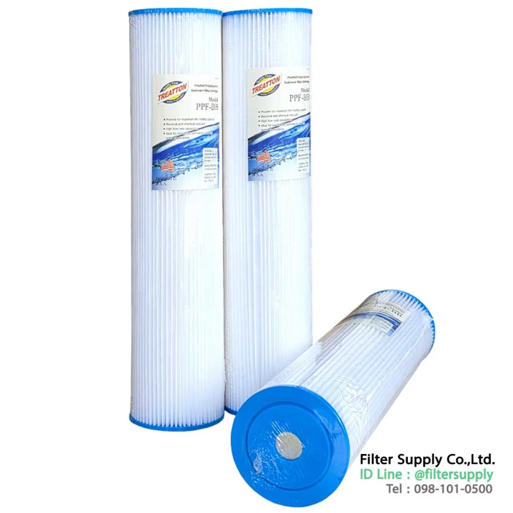 bigblue treatton 20 นิ้ว 20 ไมครอน ไส้กรองน้ำแบบจีบ 4.5x20 นิ้ว