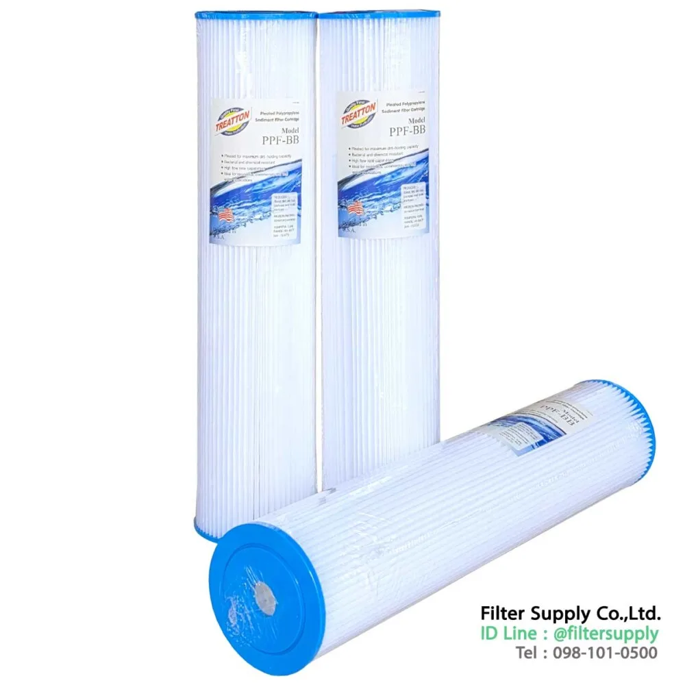 bigblue treatton 20 นิ้ว 20 ไมครอน ไส้กรองน้ำแบบจีบ 4.5x20 นิ้ว