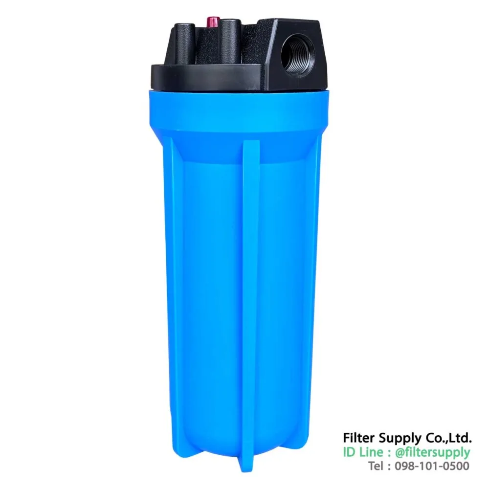 กระบอกกรองน้ำ treatton housing medium สีน้ำเงิน 10 นิ้ว ทางน้ำเข้าออก 3/4 นิ้ว